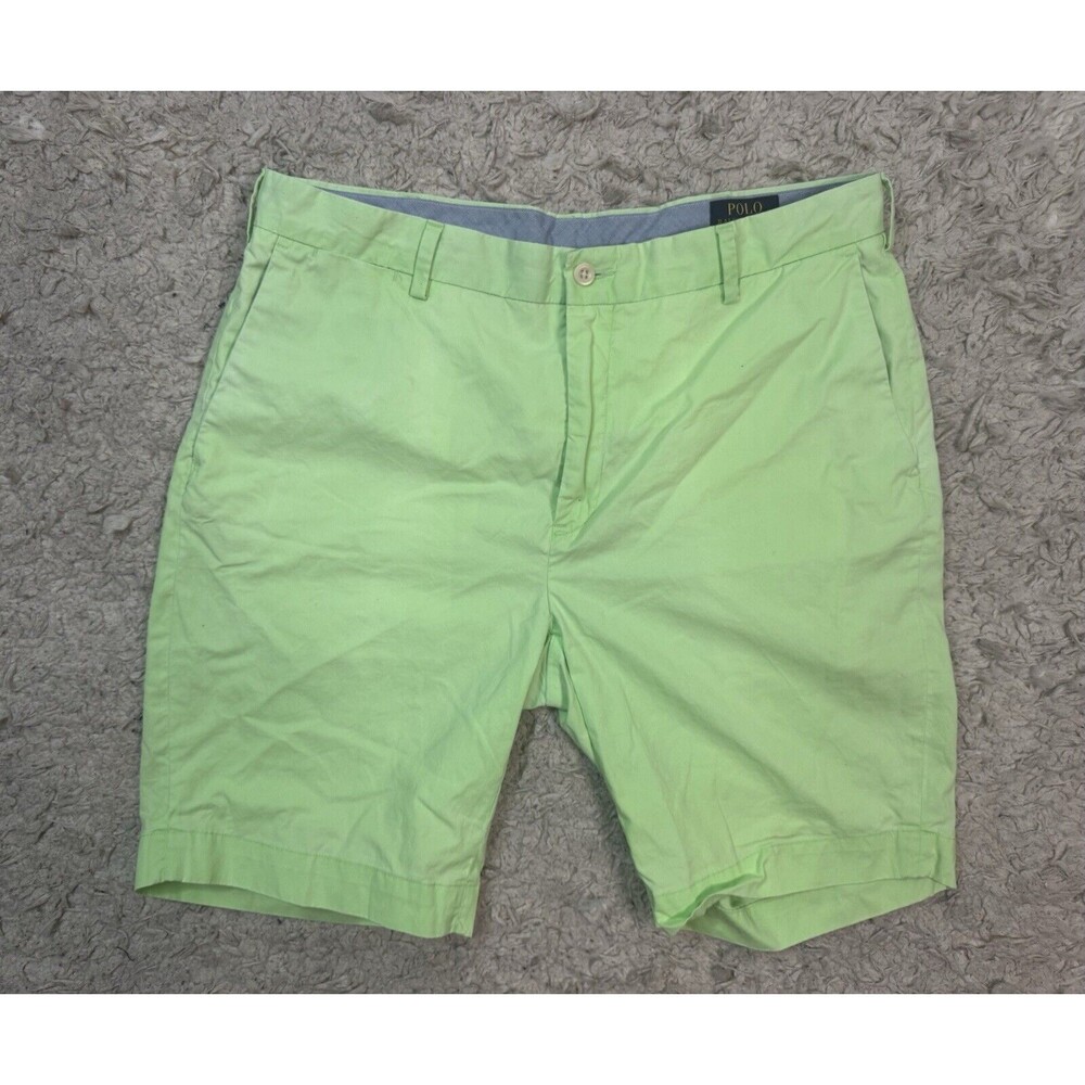 Men’s Lime Green Ralph Lauren Polo Classic Fit Shorts Size 36